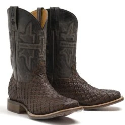 Tin Haul Men's Son Of A Buck Brown Square Toe Boots 14-020-0077-0440 -Ariat Style 0381724 2