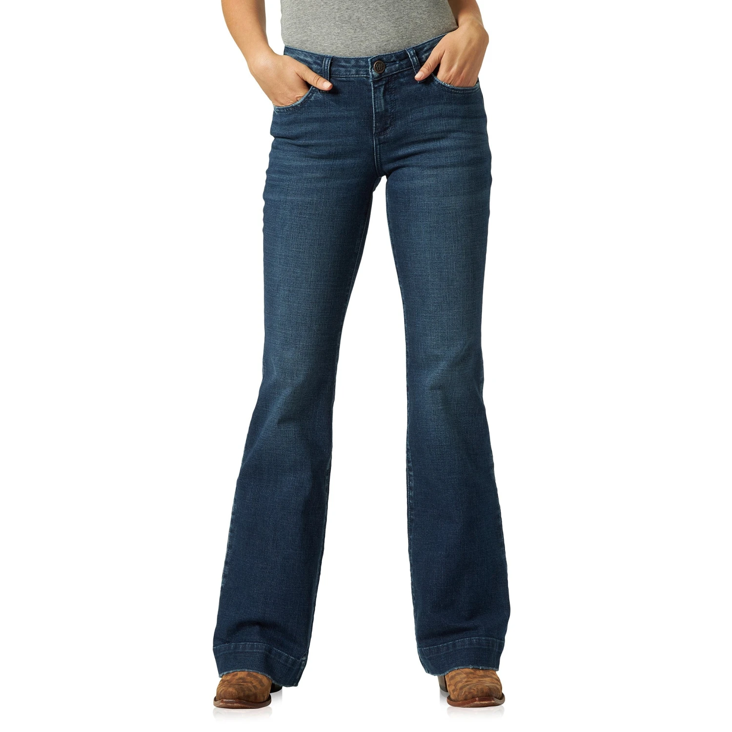 Wrangler® Ladies Retro Mae Wide Leg Sophia Trouser Jeans 09MWWSA 3 Wrangler® Ladies Retro Mae Wide Leg Sophia Trouser Jeans 09MWWSA - Image 3