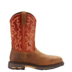 Ariat® Men's Work Hog Wide Square Steel Toe Brown Boots 10006961 -Ariat Style 10006961 side