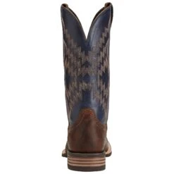 Ariat Men's Tycoon Bar Top Brown & Arizona Sky Square Toe Boots 10014053 -Ariat Style 10014053 heel