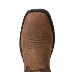 Ariat Men's Groundbreaker H2O Brown Square Toe Work Boots 10015812 -Ariat Style 10015812 toe
