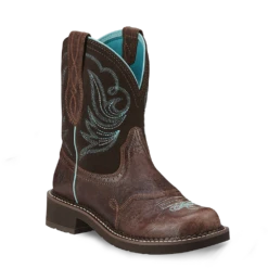 Ariat Ladies Fatbaby Heritage Dapper Royal Choc Short Boots 10016238