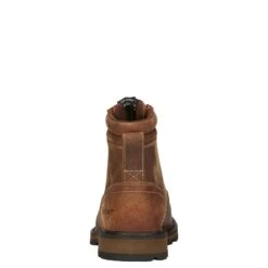 Ariat Men's Groundbreaker 6" Brown Lace-Up Soft Toe Work Boots 10016256 -Ariat Style 10016256 heel