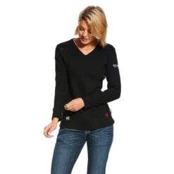 Ariat® Ladies Fire Resistant AC Black Crew Shirt 10025382