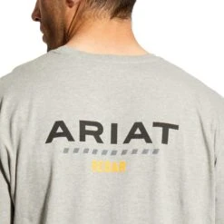 Ariat Rebar Cotton Strong Logo Heather Grey T-shirt 10025387 -Ariat Style 10025387 detail02