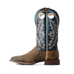 Ariat® Men's Circuit Champ Woodsmoke & Deep Azul Western Boots 10029686 -Ariat Style 10029686b