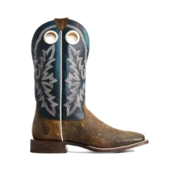 Ariat® Men's Circuit Champ Woodsmoke & Deep Azul Western Boots 10029686 -Ariat Style 10029686c