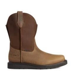 Ariat Men's Rambler Work Edge Earth Brown Square Steel Toe Boots 10035882 -Ariat Style 10035882 side