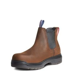 Ariat Men's Turbo Chelsea Domestic H2O Carbon Toe Work Boots 10036738 -Ariat Style 10036738 medial