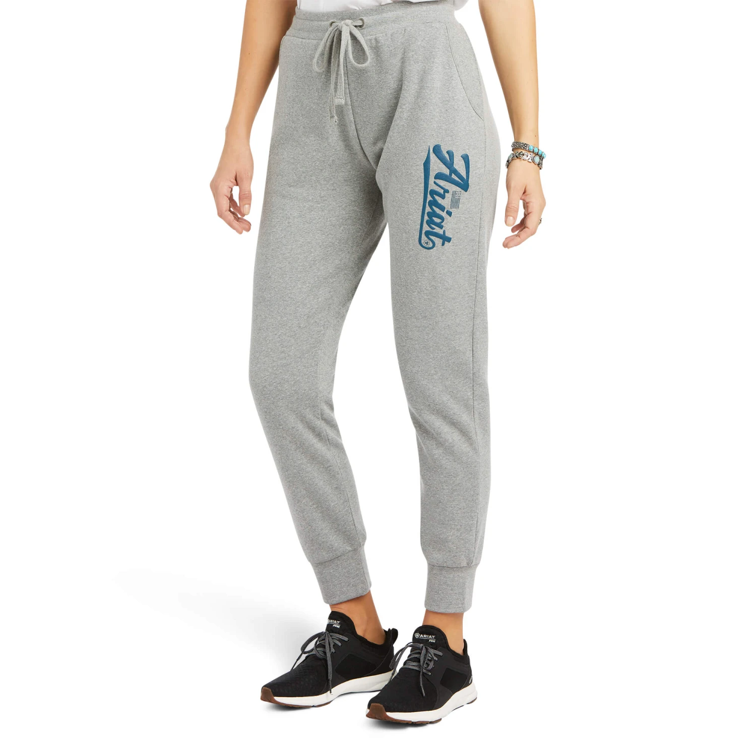 Ariat® Ladies Heather Grey Sweatpants 10037031 1 Ariat® Ladies Heather Grey Sweatpants 10037031