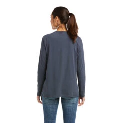 Ariat Ladies REAL Long Sleeve India Ink Logo Tee 10037522 -Ariat Style 10037522 back