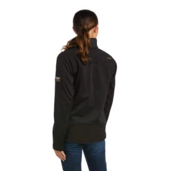 Ariat Ladies Rebar Dri-Tech DuraStretch Hybrid Black Jacket 10037600 -Ariat Style 10037600 back