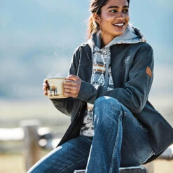 Ariat Ladies New Team Softshell Charcoal Pendleton® Jacket 10037663 -Ariat Style 10037663 lifestyle