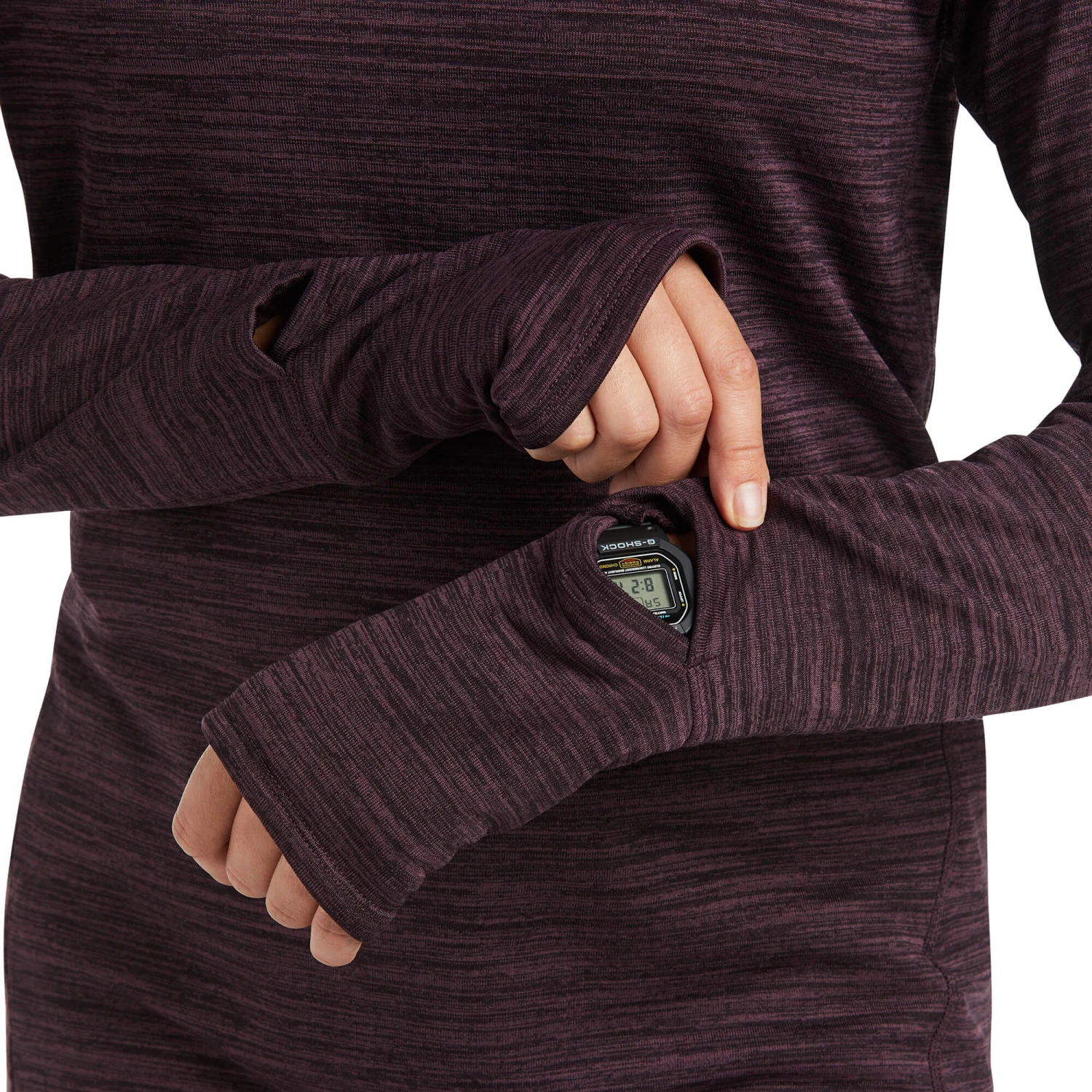 Ariat Ladies Rebar Gridwork Plum Balaclava Baselayer Top 10037677 6 Ariat Ladies Rebar Gridwork Plum Balaclava Baselayer Top 10037677 - Image 6