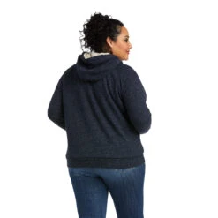 Ariat® Ladies REAL Sherpa Full Zip Dark Sapphire Hoodie 10037932 8 Ariat® Ladies REAL Sherpa Full Zip Dark Sapphire Hoodie 10037932 -Ariat Style 10037932 back plus