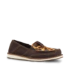 Ariat Ladies Chocolate Suede & Leopard Hair On Cruiser Shoe 10038413