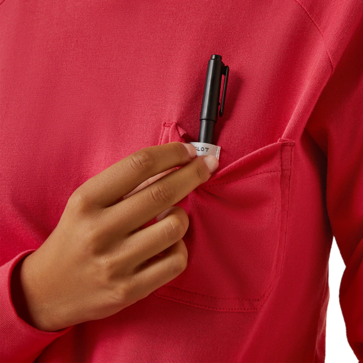 Ariat® Ladies Rebar Cotton Strong™ Teaberry Pink Hooded T-Shirt 10043840 4 Ariat® Ladies Rebar Cotton Strong™ Teaberry Pink Hooded T-Shirt 10043840 - Image 4