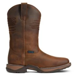 Ariat Ladies Anthem Patriot Waterproof Brown Square Toe Boots 10040369 -Ariat Style 10040369 3