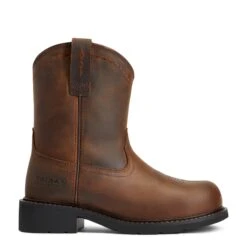 Ariat Ladies Fatbaby® Distressed Brown Pull On Steel Toe Work Boots 10040431 8 Ariat Ladies Fatbaby® Distressed Brown Pull On Steel Toe Work Boots 10040431 -Ariat Style 10040431 side