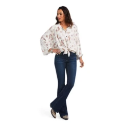 Ariat® Ladies Cactus Desert Multi Print Button Down Shirt 10040525 -Ariat Style 10040525d