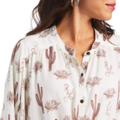 Ariat® Ladies Cactus Desert Multi Print Button Down Shirt 10040525 -Ariat Style 10040525e