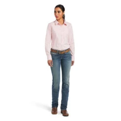 Ariat® Ladies R.E.A.L™ Bridal Rose & White Button Down Shirt 10040581 -Ariat Style 10040581 full