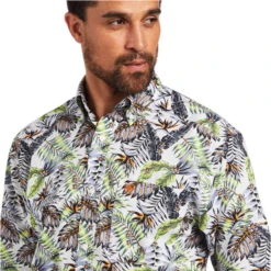 Ariat Men's Blaine White Classic Fit Button Down Shirt 10040638 -Ariat Style 10040638D