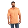 Ariat® Men's TEK Short Sleeve Habanero Peach Polo Shirt 10040652