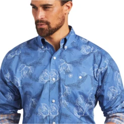 Ariat® Men's Relentless Headway Dutch Blue Button Down Shirt 10040714 -Ariat Style 10040714D