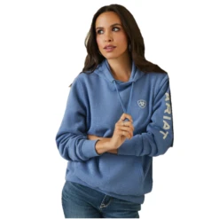 Ariat® Ladies Logo Blue Heather Hoodie 10040814