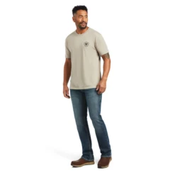 Ariat Men's Monument Sunset Khaki T-Shirt 10040878 -Ariat Style 10040878C
