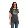 Ariat® Ladies Peace Charcoal Heather Graphic T-shirt 10040960