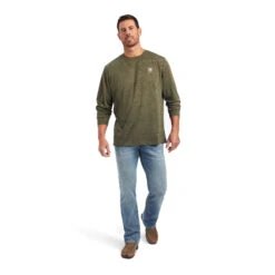 Ariat Men's Olive Charger Camo Flag T-Shirt 10040993 5 Ariat Men's Olive Charger Camo Flag T-Shirt 10040993 -Ariat Style 10040993 full
