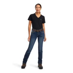 Ariat® Ladies Rebar Riveter Perfect Rise Straight Leg Jeans 10041068 8 Ariat® Ladies Rebar Riveter Perfect Rise Straight Leg Jeans 10041068 -Ariat Style 10041068b