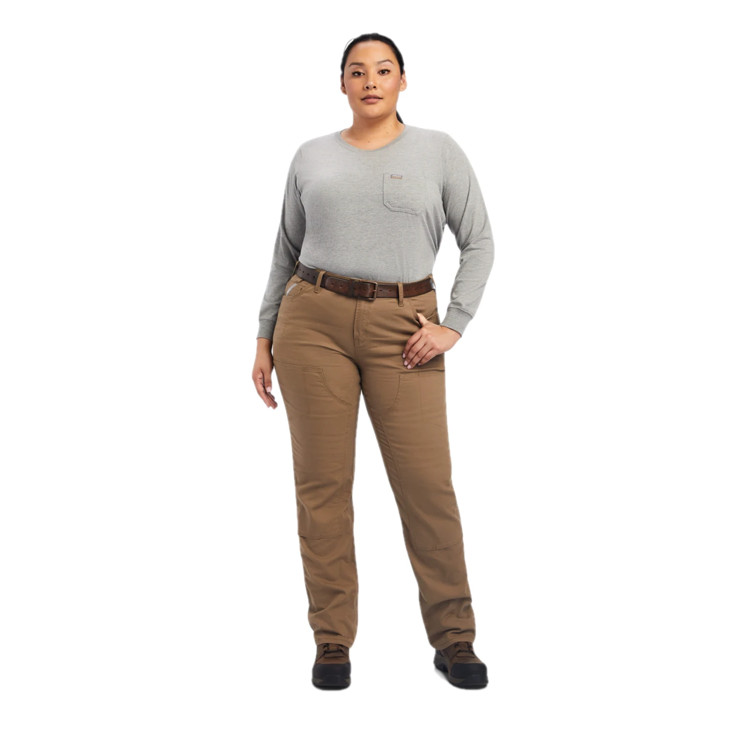 Ariat® Ladies Rebar DuraStretch™ Double Front Field Khaki Pants 10041070 8 Ariat® Ladies Rebar DuraStretch™ Double Front Field Khaki Pants 10041070 - Image 8