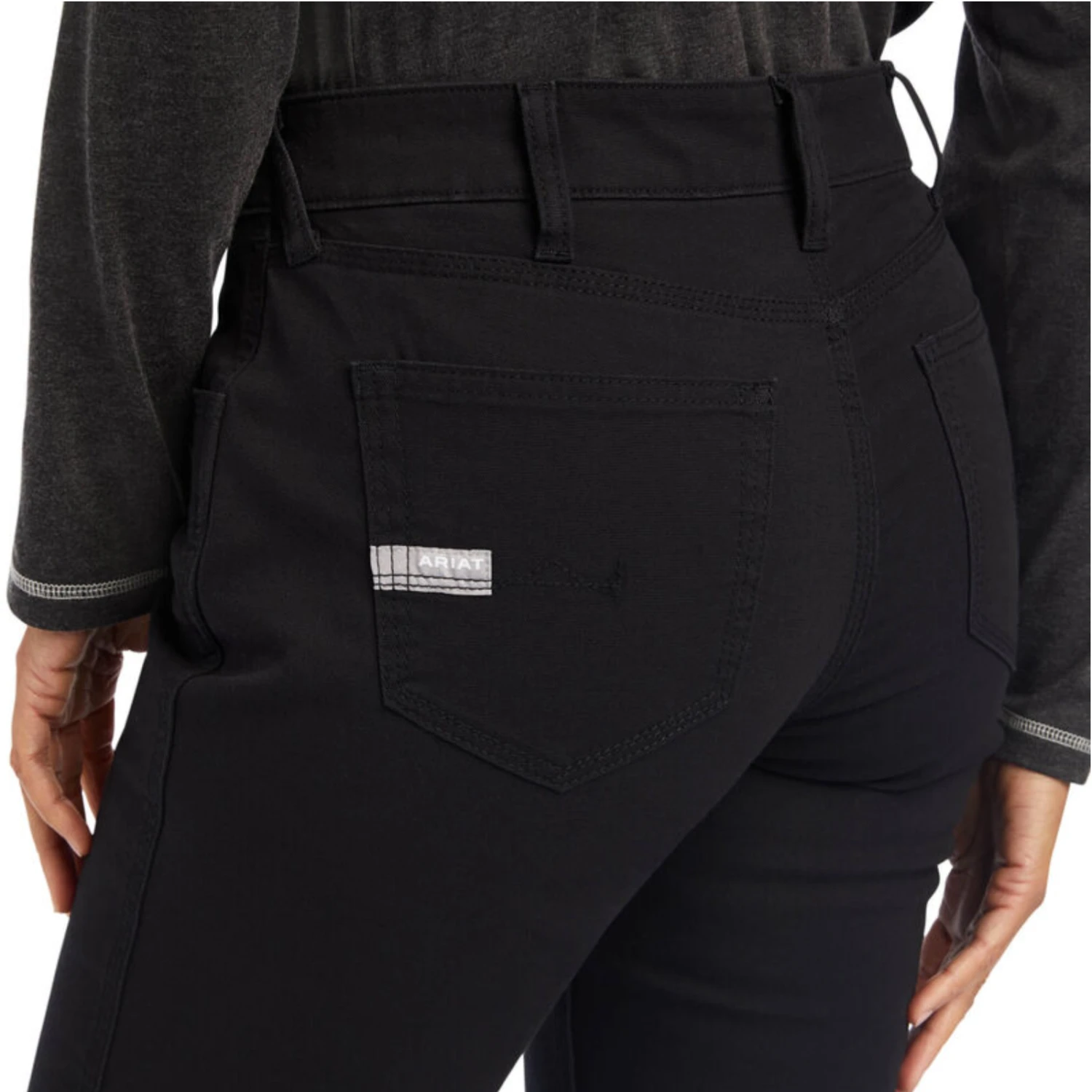 Ariat® Ladies Rebar DuraStretch™ Made Tough Black Work Pants 10041162 5 Ariat® Ladies Rebar DuraStretch™ Made Tough Black Work Pants 10041162 - Image 5