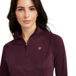 Ariat® Ladies Sunstopper 2.0 1/4 Zip Mulberry Baselayer 10041190 -Ariat Style 10041190b