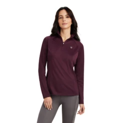 Ariat® Ladies Sunstopper 2.0 1/4 Zip Mulberry Baselayer 10041190