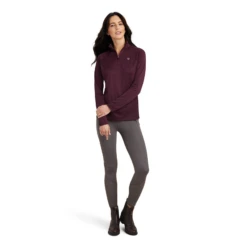 Ariat® Ladies Sunstopper 2.0 1/4 Zip Mulberry Baselayer 10041190 -Ariat Style 10041190d