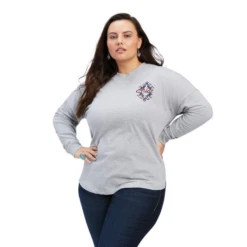 Ariat® Ladies Heather Grey R.E.A.L.™ Graphic T-Shirt 10041334 -Ariat Style 10041334b