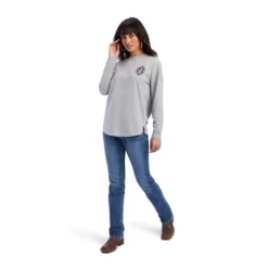 Ariat® Ladies Heather Grey R.E.A.L.™ Graphic T-Shirt 10041334 -Ariat Style 10041334e