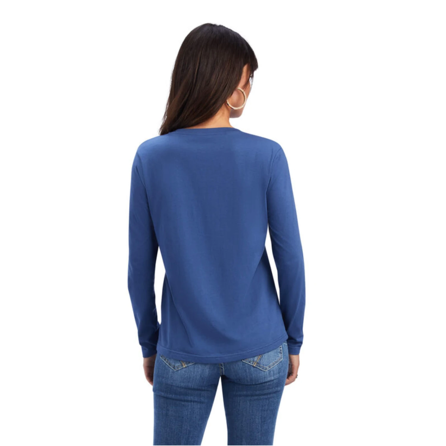 Ariat Ladies R.E.A.L™ Chest Logo Relaxed True Navy T-shirt 10041336 2 Ariat Ladies R.E.A.L™ Chest Logo Relaxed True Navy T-shirt 10041336 - Image 2