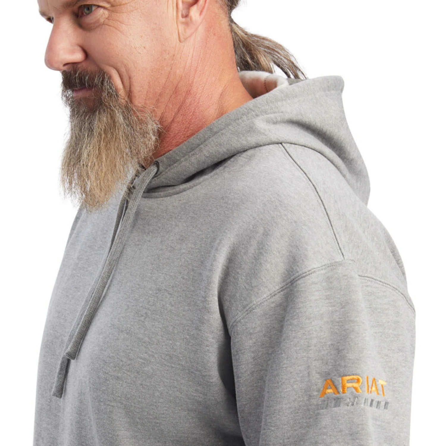 Ariat® Men's Rebar Workman Heather Grey Hoodie 10041531 3 Ariat® Men's Rebar Workman Heather Grey Hoodie 10041531 - Image 3