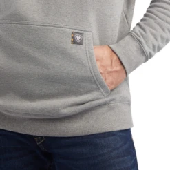 Ariat® Men's Rebar Workman Heather Grey Hoodie 10041531 7 Ariat® Men's Rebar Workman Heather Grey Hoodie 10041531 -Ariat Style 10041531c