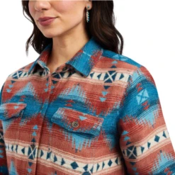 Ariat® Ladies R.E.A.L.™ Fiery Jacquard Shirt Jacket 10041578 -Ariat Style 10041578F