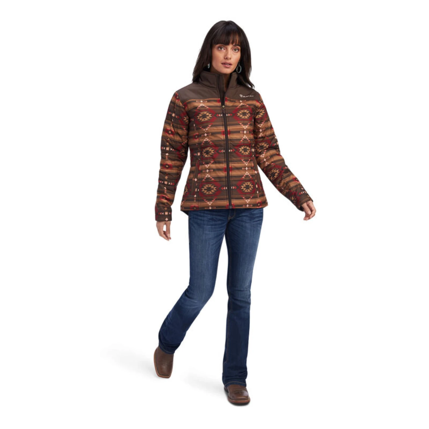 Ariat® Ladies R.E.A.L.™ Aztec Printed Brown Jacket 10041582 6 Ariat® Ladies R.E.A.L.™ Aztec Printed Brown Jacket 10041582 - Image 6