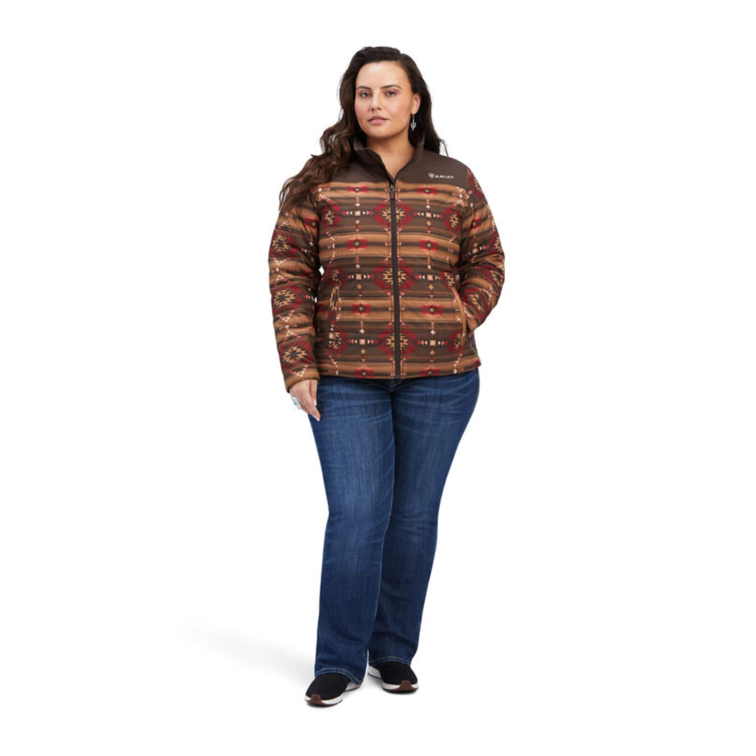 Ariat® Ladies R.E.A.L.™ Aztec Printed Brown Jacket 10041582 7 Ariat® Ladies R.E.A.L.™ Aztec Printed Brown Jacket 10041582 - Image 7