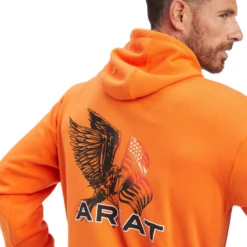 Ariat® Men's Free Bird Harvest Pumpkin Pullover Sweatshirt 10041709 7 Ariat® Men's Free Bird Harvest Pumpkin Pullover Sweatshirt 10041709 -Ariat Style 10041709a