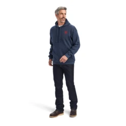 Ariat® Men's "US Of A" Navy Heather Blue Sweatshirt 10041715 7 Ariat® Men's "US Of A" Navy Heather Blue Sweatshirt 10041715 -Ariat Style 10041715a