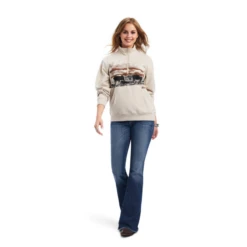 Ariat® Ladies R.E.A.L.™ Wheat Heather Scenic 1/2 Zip Pullover 10041811 -Ariat Style 10041811b